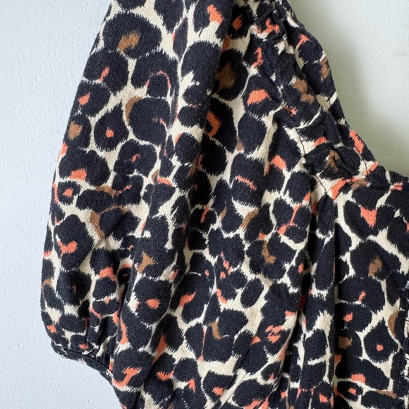 Who What Wear animal print linen blend dress size medium - Picture 4 of 6